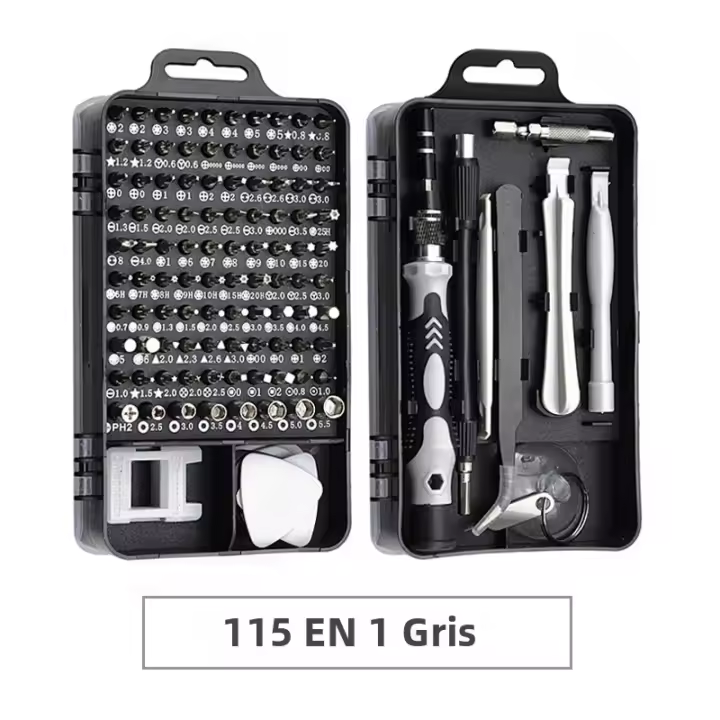 Juego De Destornilladores De Precisión 115 En 1 Multifuncional Mini Herramientas Para Reparación De Computadoras Laptops Celulares PC MacBook - 1