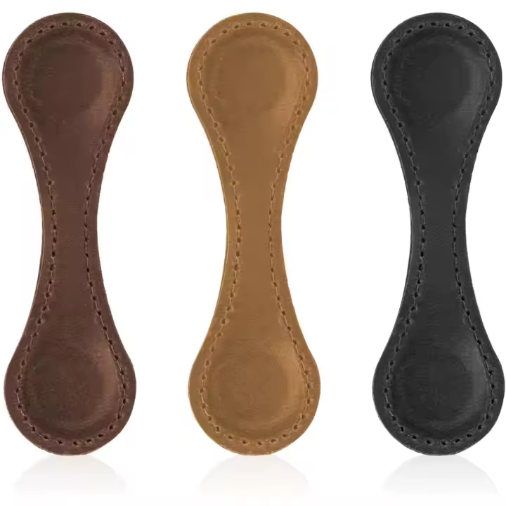 3 marcadores magnéticos de cuero, 10x3 cm, marcadores de lectura magnéticos, accesorios para guardarse págines, regalos - 1