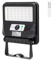 Farola LED Aigostar 50W negra con panel solar IP65 blanco frío 6500K con sensor crepuscular y de movimiento - details 1