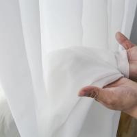 Panel De Cortina Blanca Chiffon Transparente Con Bolsa Para Rodillo Suave Y Silky Textura Filtra La Luz Para Sala De Estar Y Dormitorio - details 4