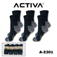 ACTIVA - 6 Pares Calcetines de Trabajo Hombre - Calcetines Algodón de Alta Calidad de Canalé y Anti-Presión  - Planta y Talón Reforzados - Talla 40-45 - details 7