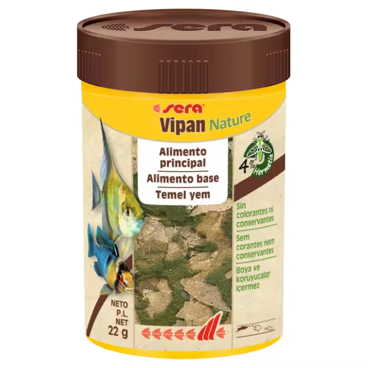 Sera Vipan Nature - Alimento básico para todos tus peces ornamentales. (Tamaño 100ml/250ml y 1L) - 1