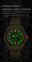 Reloj De Pulsera Masculino ONOLA Vintage Resistente Al Agua Con Correa De Acero Original Moda Casual Lujo Dorado Relogio Masculino - details 6