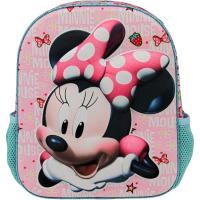 Mochila 3D Pequeña Minnie Mouse Star Color Rosa y Turquesa. Tamaño 31x26x11cm. KARACTERMANIA - details 3