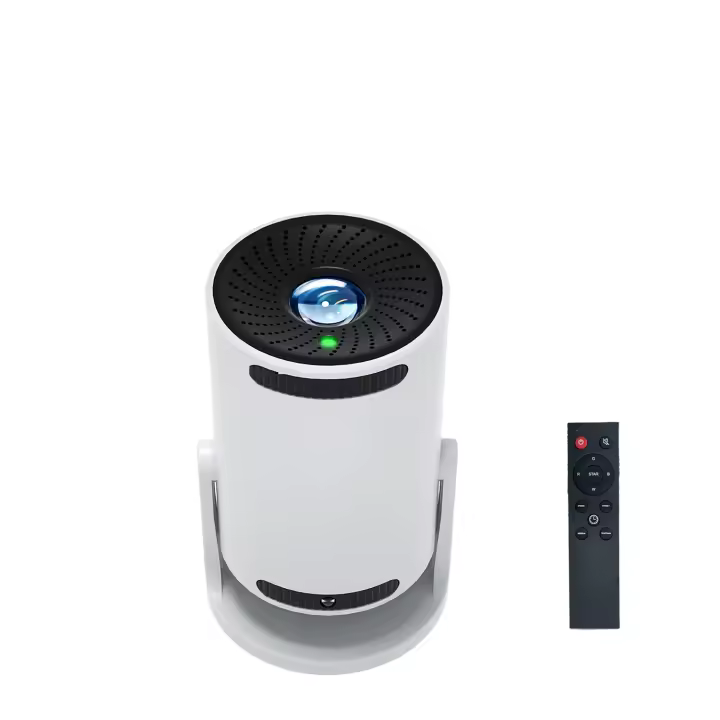 PORCHEDDU Lámpara de proyector de Cielo Estrellado, Luz Ambiental de dormitorio, lámpara de Galaxia con Conexión Bluetooth y Control Remote, adecuada para dormitorio de niños y adultos, decoración de habitaciones, fiesta (Redonda Blanca) - 1