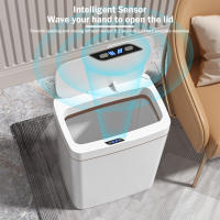 Bandeja De Basura Inteligente 15/18L Con Sensor Automático Y Sensor De Movimiento Silencioso Y Resistente Al Agua Para Cocina Baño Dormitorio - details 0