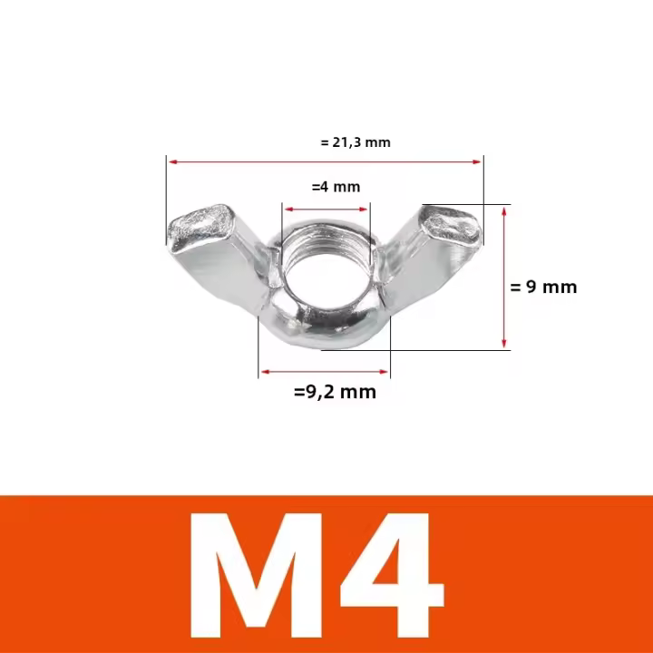 DIN315 Hebillas De Alas Acero Inoxidable M3 M4 M5 M6 M8 M10 Hebillas De Alas De Plomo Galvanizado Para Tornillos Tácticos - 1