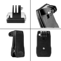 Madrid Gadget Store - Pinza Giratoria 360º Rotatorio Mochila Clip Grip Arm de Montaje Compatible con GoPro Go Pro Hero13 Hero 13 12 11 10 9 8 7 6 5 4 3+ Session, 3+, 3, 2, 1, Hero (2018), Fusion Xiaomi YI, SJCAM, AKASO, Campark, Apeman, Insta360 X3 - details 3