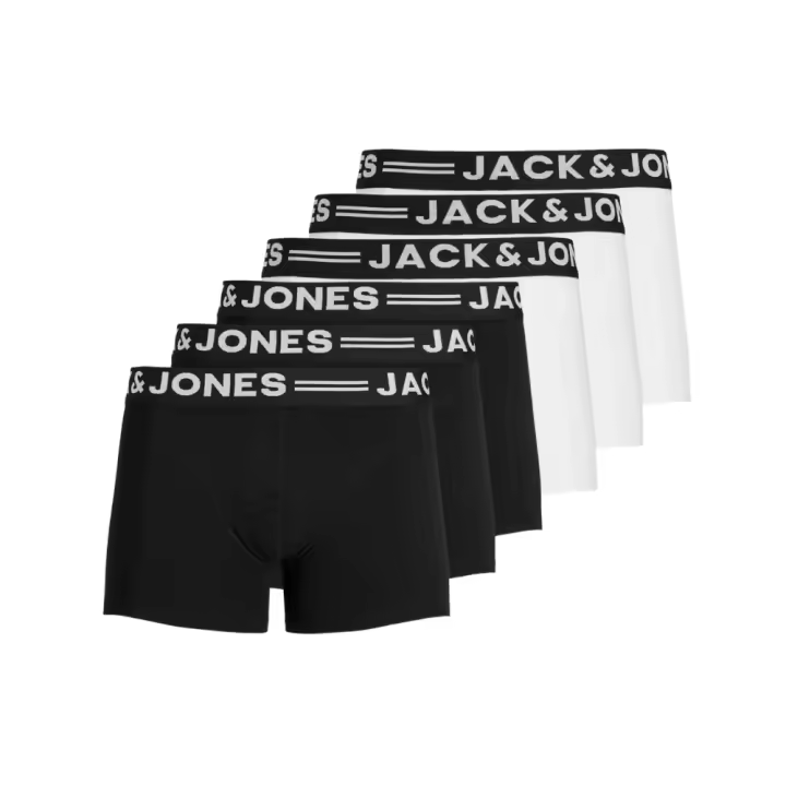 Jack & Jones Sense - Pack de 6 Bóxers de Algodón Elástico para Hombre - Multicolor - 12081832 - 1
