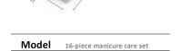 Juego De 12-16 Piezas Cortauñas De Acero Inoxidable Con Bolsa Plegable Kit De Manicura Herramientas De Belleza Para El Rostro Y Cuidado De Uñas - details 16