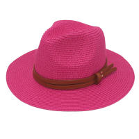 Sombrero De Paja De Verano Panama Tejido De Hierba Transpirable Estilo Europeo Y Americano Sombrero De Sol Para Playa Casual Para Mujeres - details 7