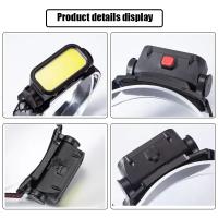 Linterna Frontal COB Portátil Con Batería 18650 Integrada Recargable Por USB Para Camping Pesca Escalada Luz De Escritorio - details 2