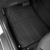 X-Juego de 4 Alfombras de Goma para Coche,Alfombrillas Universales para Coche,Antideslizantes,Alfombras Delanteras y Traseras,Color Negro - details 6