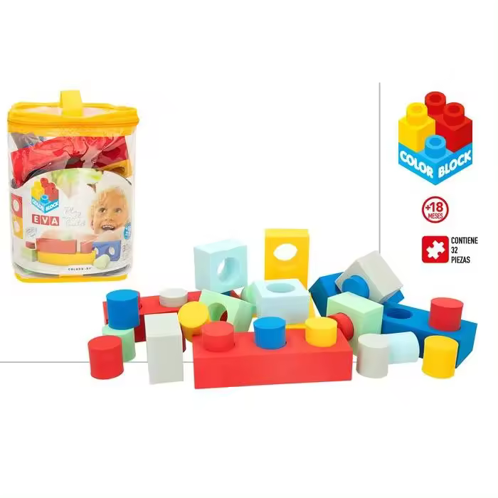 COLORBABY BOLSA BLOQUES EVA COLOR BLOCK CONSTRUCCIONES Y MONTAJES 15x18x23 Cms. - 1