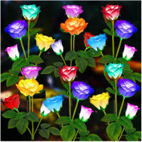 Lámpara Solar De Flores Con 5 Cabezas Luz De Jardín Impermeable Para Decoración De Camino Exterior Patio Jardín Paisaje - details 14