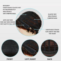 Pelucas Sintéticas De Pelo Ombre Marrón Y Rubio Para Mujeres BCHR Corta Pixie Cut Peluca Mixta De Uso Diario Tamaño Promedio Densidad 150% - details 22