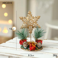 Nueva Decoración De Navidad Candelabro De Oro Hierro Para Ventana Adornos De Pino Para Árbol De Navidad Y Ambiente Con Soporte Para Velas - details 4