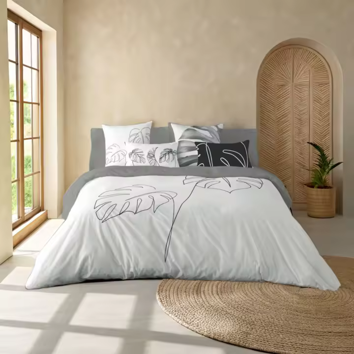 NATURALS - Funda Nórdica Estampada - 100% Algodón Extra Suave - Incluye Funda Edredón + 1 o 2 Fundas de Almohada - Fabricado en España - Modelos Florales - Cama 90/135/150/180 - 1
