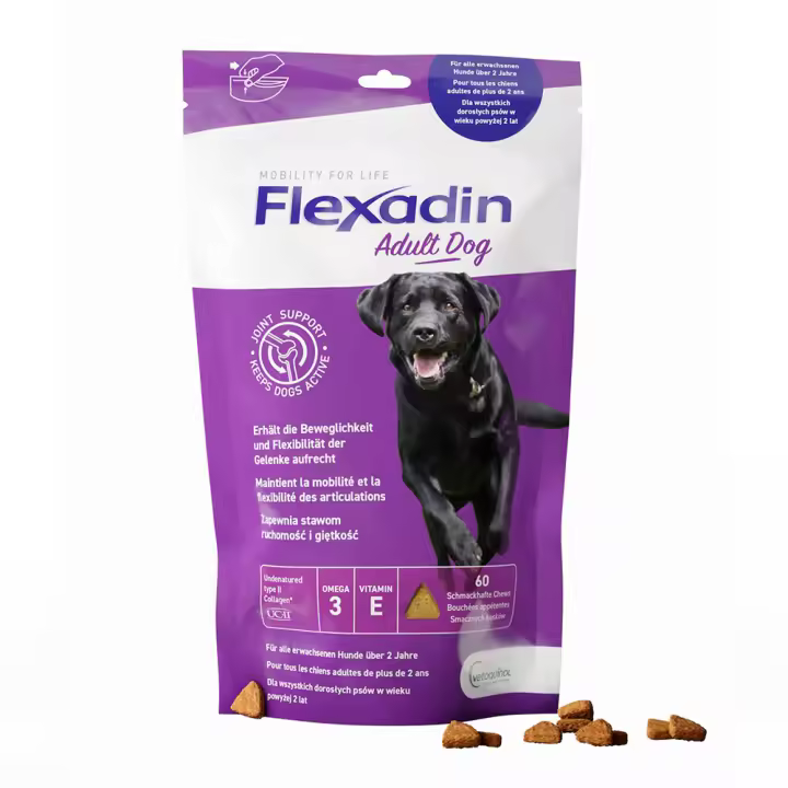 Flexadin Adult Dog 60 chews suplemento condroprotector para perros adultos Vetoquinol - 1