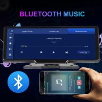 Podofo-cámara trasera HD DVR para coche, Control de voz, Wifi, Android, Auto y Carplay, tablero de recortes de vídeo, BT, FM, espejo de coche, 10,26" - details 11
