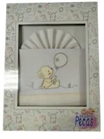 MiniCuna🍼✨ Juegos de Sábanas 100% Algodón para MiniCuna-Modelo Osito- Fondo Blanco– Suavidad y Confort para tu Bebé  Mommata✨🛏️ - details 7