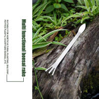 Rake De Acero Inoxidable Para Bonsái Y Plantas En Macetas 3 Ramas Herramienta Para Suavizar La Tierra Resistente Al Rusticidad Para Jardinería En El Hogar - details 1