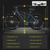 Eleglide M1 Plus App Version Bicicleta Eléctrica de Moped 27.5 pulgadas Neumático 250W Motor 36V 12.5Ah Batería Velocidad de 25km/h 21 Velocidades Shimano Freno de Disco Dual Con Control de Aplicación - details 14