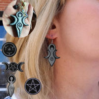 Molde De Silicona Para Pendentivo Totem De Diosa DIY Estrellas Sol Luna Cristal Epoxy Resina Duradero 11.5cm Por Silike Lufei - details 5
