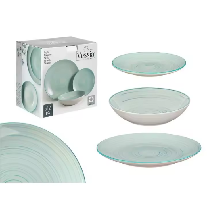 LD Morphling-Vajilla Porcelana 12 Piezas Espiral - 1