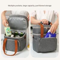 Bolsa De almuerzo de doble capa, Bolsa De almuerzo de gran capacidad, Bolsa de Hielo impermeable de picnics at Aire Libre - details 0