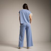 Conjunto mujer a rayas con mangas de pluma – look elegante y atrevido – WA Wild Animal – talla única - details 1