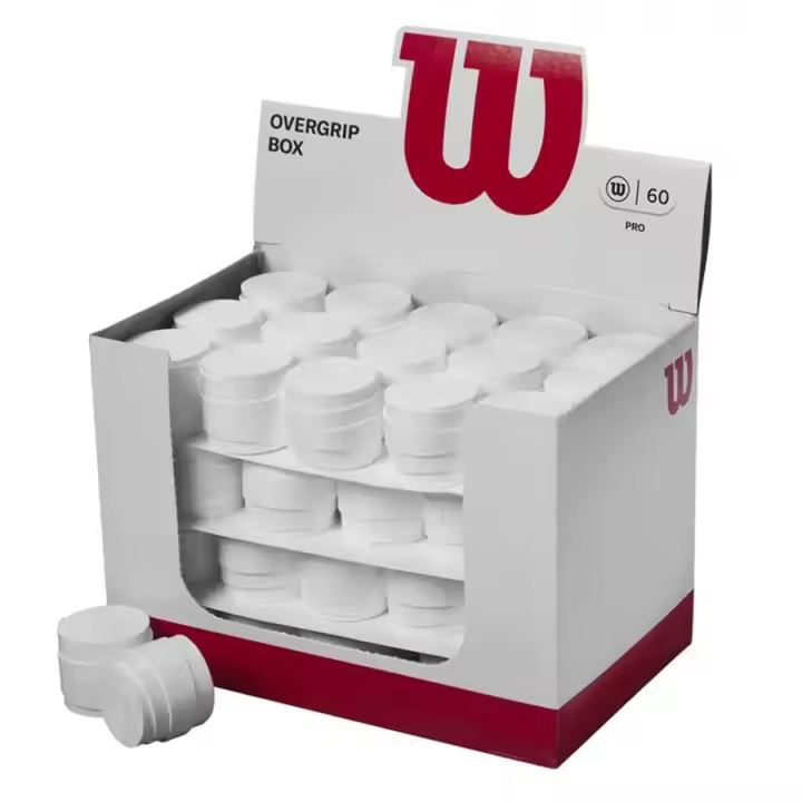 Caja Wilson Pro Padel lisos comfort pro Blanco 60 unidades  Overgrips - 1