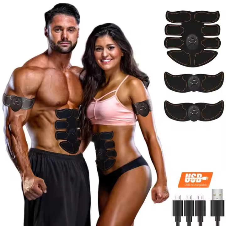 Estimulador muscular EMS inalámbrico recargable para glúteos, cadera y abdominales con masajeador corporal para fitness  Equipo de masaje 16U - 1