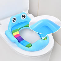 Asiento de inodoro para niños, inodoro auxiliar de entrenamiento para niños pequeños, inodoro acolchado, inodoro de mano grueso y cómodo para bebés - details 8