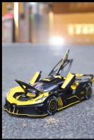 Modelo De Coche Supercar Bugatti Bolide 1/24 Escala Metálico Con Sonido Y Luz Juguetes Para Niños Decoración De Casa Regalo Coleccionable - details 1
