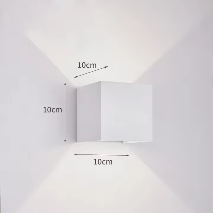 SSITO 2 Piezas 12W COB LED Aplique de Pared Interior Exterior, Aplique de Aluminio Impermeable IP67, Ajustable, Luz Fría 6000K 3000K para Pasillo Escaleras Dormitorio Jardín, Negro [A +++] - 1