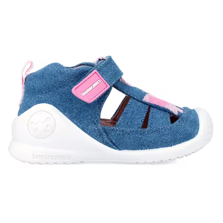 Sandalia lona Biomecanics para niña 242183 color vaquero - 1