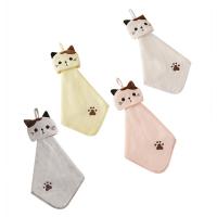 Toalla De Mano De Gato Lindo Para Cocina Y Baño Absorbente De Velocidad Alta Tela De Coral Suave Para Limpieza Y Secado - details 8