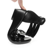 Sandalias de cuña baja para mujer,puntera abierta, zapatos de vestir a la moda para mujer en la noche de baile nupcial - details 1