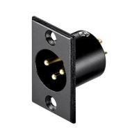 Banner - Conector chasis microfono XLR 3 pin macho
