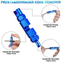 Herramienta De Remoción De Válvula Para Bicicleta Coche Motocicleta Extensor De Válvula Presta Schrader Reparación De Neumáticos - details 2
