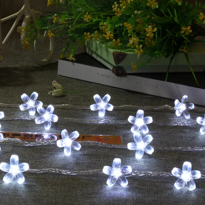 Luces De Flores Faeiry Operadas Por Batería Impermeables Con 10/20/30/40 LED Para Decoración De Bodas Y Fiestas Luces De Cerezo - 1