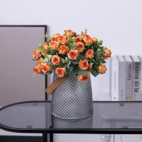 10 Cabezas De Flor Artificial Rosa De Seda Con Hojas De Eucalipto Y Peonía Para Decoración De Mesa Boda Vaso Hogar - details 8