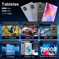 Tableta Android 13.0 nueva tableta de 10,1 pulgadas 16GB Ram 1tb ROM tableta 20000mah 14 núcleo WiFi tableta de red Bluetooth - details 25