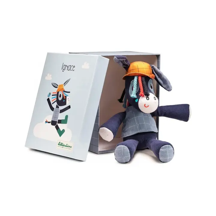 Lilliputiens Muñeco Ignace de Algodón Orgánico Lavable a Máquina +3 Meses en Caja Regalo - 1