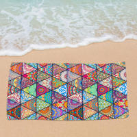 Toalla de playa de terciopelo de doble cara, toalla deportiva estampada de microfibra, toalla de baño absorbente - details 10