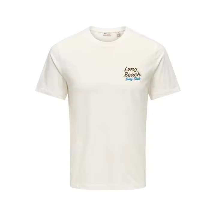ONSMAGNUS SURF REG SS TEE Bright White/LONGBEACH - 1