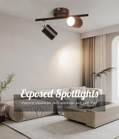 Lámpara De Techo LED Ajustable Para Sala De Estar Dormitorio Y Cocina Decoración Negra Con 2/3/4 Cabezas Rotativas Diseño De Iluminación Spot - details 0