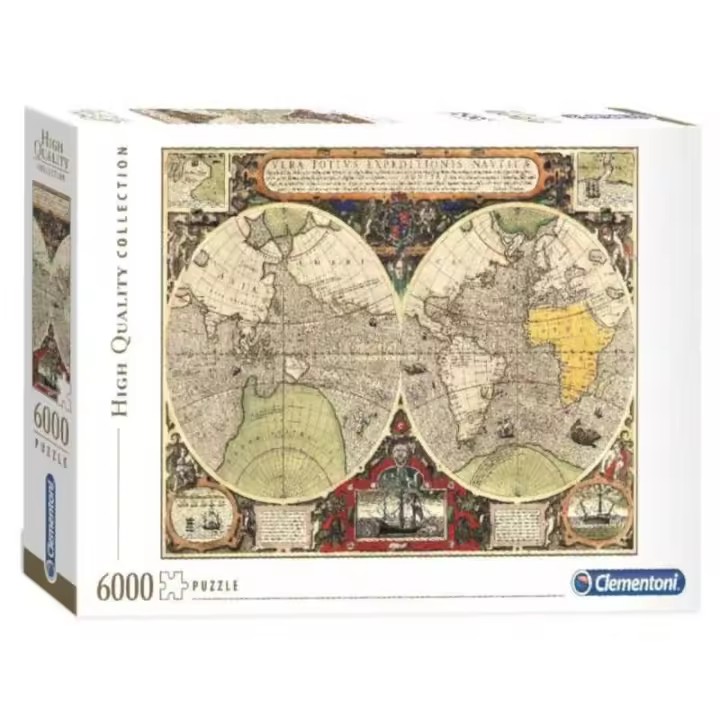 Puzzle 6000 piezas Mapa Náutico - Globo terráqueo antiguo - Clementoni - 1