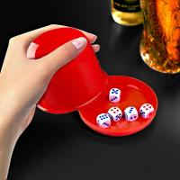 2 piezas taza de dados de plástico taza de sacudida taza de fiesta suministros de juego de dados taza de almacenamiento de dados juguete adivinar dados herramienta de juego para la fiesta familiar bar KTV juego de mesa - details 4